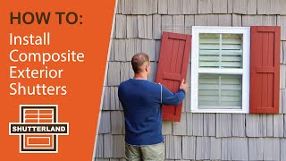 Install Composite Exterior Shutters [upl. by Jolynn]