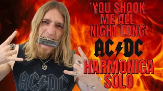 ACDC You Shook Me All Night Long HARMONICA SOLO [upl. by Eleni]