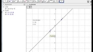 Funksjon fra koordinater i geogebra [upl. by Adnalro]