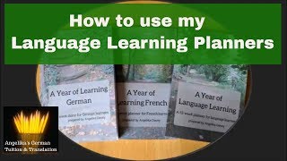 How to use Angelikas LANGUAGE LEARNING PLANNERS German French [upl. by Lynden802]