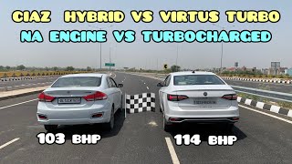 DRAG RACE 🏁 MARUTI CIAZ VS VIRTUS TSI ciaz virtus dragrace [upl. by Anirret]