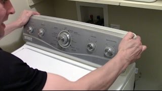 How to open or remove a Washer  Dryer Control Panel  Whirlpool Maytag washing machine [upl. by Lodge231]