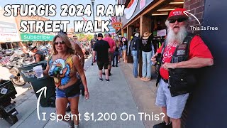 STURGIS Rally 2024 Main Street WALKING [upl. by Assirol853]