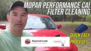 Cleaning the Mopar Performance Cold Air Intake Filter  Super Easy [upl. by Koeppel]