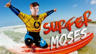 MOSES THINKS HES A SURFER  3s with Sizz and Moses [upl. by Arlina]