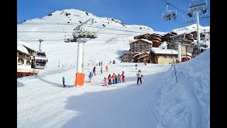 Val Thorens 2018  Drone Footage  Ski Slopes Ski Cross Trolles Combe de Thorens and Plein Sud [upl. by Atcliffe]