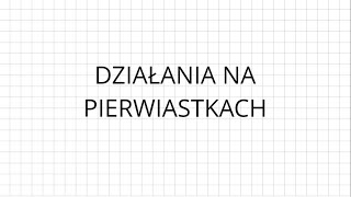 Działania na pierwiastkach [upl. by Yenial93]