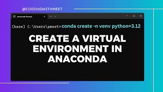 How to create a virtual environment in an anaconda prompt [upl. by Assirat314]