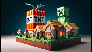 Minecraft Lets make a TNT Village minecraftlive shortslive [upl. by Cromwell]