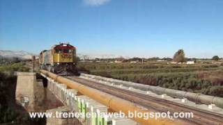 TRENES EN LA WEB  CHILE  FCAB CRUZANDO EL RIO LOA [upl. by Fortune]