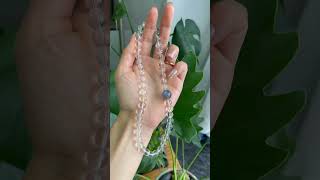 Natural white crystal handmadewithlove jewelry beadsjewellery handmadejewelry handmade [upl. by Nalahs488]