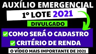 ✅URGENTE DIVULGADO COMO SERÁ O CADASTRO E CRITÉRIOS DO AUXÍLIO EMERGENCIAL 2021 I MÃE SOLTEIRA [upl. by Oigres]