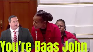 EFF vs DA in parliament Calling Steenhuisen BAAS JOHN [upl. by Ayenat]