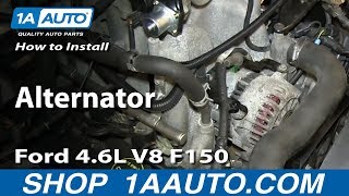 How to Replace Alternator 0408 Ford F150 Truck [upl. by Almund47]