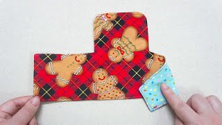 SO FAST and simple 💟 Instructions for sewing card wallet [upl. by Rutter]