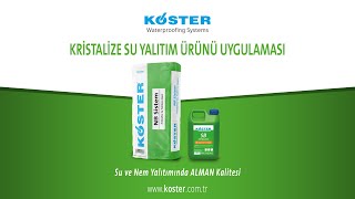 Kristalize Su Yalıtımı Ürünü Uygulaması  KÖSTER NB Sistem [upl. by Kohn]