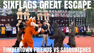 SixFlags Great Escape  Timbertown friends vs Sasquatches￼ [upl. by Faunie]