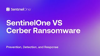 SentinelOne Demo SentinelOne VS Cerber Ransomware  Protection [upl. by Melinde843]