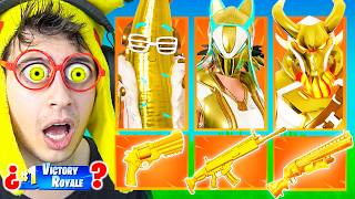 RANDOM GOLDEN BOSS SKIN CHALLENGE en Fortnite OG Reto skin de jefe oro aleatoria [upl. by Ahsirahc872]