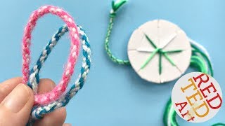 EASY How to make friendship bracelets with a cardboard disk  DIY Kumihimo Bracelets [upl. by Nathanial]