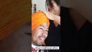 Dressing into khasi traditional attire silcharroad motovlog [upl. by Nuahc]