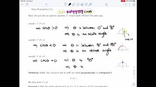 Linear Algebra 121  Dot Product And Angles Between Vectors 3 of 3 [upl. by Magas]