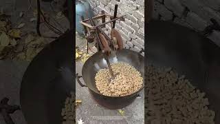 Use a selfmade tool to stir peanuts easily food peanut amazingsfacts shortvideo [upl. by Massie399]