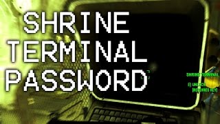 Fallout 4 Far Harbor  Shrine Terminal Password  Visions in the Fog [upl. by Eisnyl686]