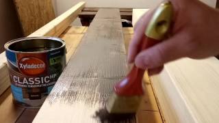 Wood coating with Xyladecor Oversol thin film [upl. by Jehial181]