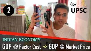 GDP  Factor Cost vs GDP  Market Price  National Income  Indian Economy by Bookstawa for UPSC [upl. by Adnilram]