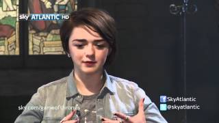 Thronecast interviews Maisie Williams [upl. by Aizitel]