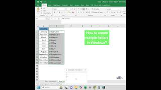 How to create multiple folders in windows in telugu excel telugutechtutorials [upl. by Siuol]