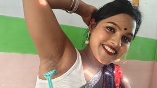 Step By Step Underarm Hair Shaving Process to lighten your underarm Watch Full Video [upl. by Euton]