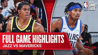 JAZZ vs MAVERICKS  NBA SUMMER LEAGUE  FULL GAME HIGHLIGHTS [upl. by Saidee211]