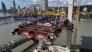 Pattullo Bridge Construction  Cable Stay Section 3 [upl. by Nawud]