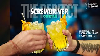 Screwdriver Recipe  How to make a Perfect Screwdriver Cocktail with Vodka and Orange juice [upl. by Sybil518]