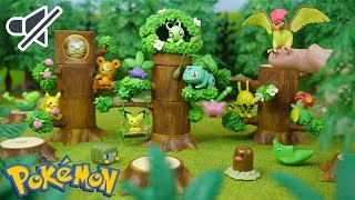 ポケモンの森 Pokemon Forest REMENT Miniatures  No Music ASMR [upl. by Sebbie]