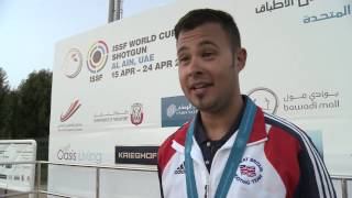 Interview of Aaron Heading Trap Men Gold medalist at the ISSF Shotgun World Cup 2013 [upl. by Acirahs883]