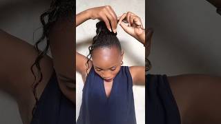 How to do a bun with bangs on 4c hair shortsfeed naturalhairstyles styling4chair 4chair 4c [upl. by Amikat]