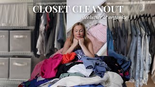 ULTIMATE CLOSET CLEANOUT 2024 🧺 declutter amp organize my closet with me [upl. by Caddric]