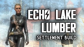 Echo Lake Lumber Mill Efficiency Settlement Build  Fallout 4 Far Harbor [upl. by Mcnally]