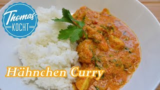 Hähnchen Curry  schnelles und einfaches Rezept  Thomas kocht [upl. by Garold17]