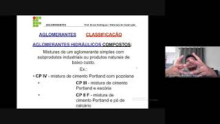 Aula sobre materiais de construção 06022021 Aglomerantes [upl. by Edana]