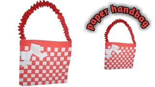 How to make paper handbag  How to make a purse with paper  Easy paper craft ideas [upl. by Engdahl]