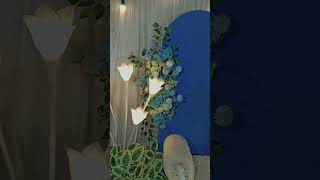 Dekorasi wedding simple amp cantik bagi pecinta blue🥰 vidioshorts fypシ゚ fypyoutube [upl. by Normand]