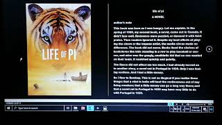 life of pi full text reading authors note part one [upl. by Wilber525]