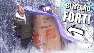 We Built a Blizzard Survival Fort [upl. by Enairb]