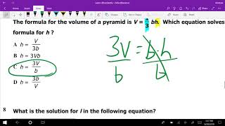 Algebra 1 Literal Equations Quiz Walkthrough with Comments [upl. by Treblih]