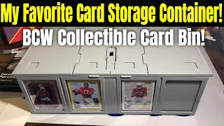 My Favorite Sports Card Storage Boxes The BCW Collectible Card Bin Trading Card Storage Containers [upl. by Akemor]