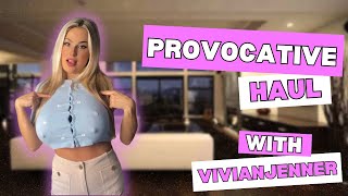 4K Provocative Try On Haul  Get Ready With Vivian 2024 [upl. by Xam]